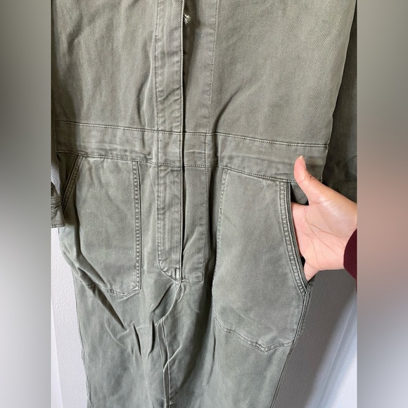 Faherty Overland Long Sleeve Organic Cotton Blend Twill Jumpsuit - Picture 8 of 13